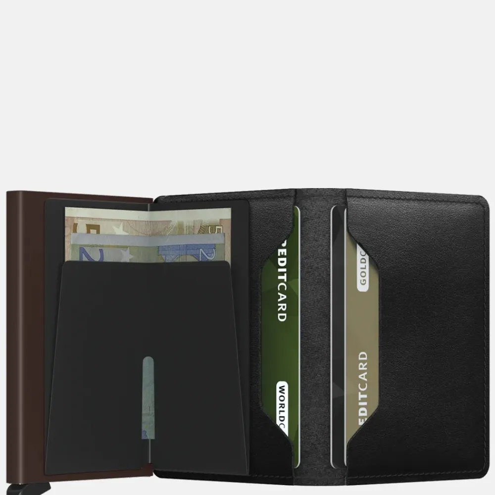 Pasjeshouders | Gepersonaliseerde Portemonnees^Secrid Slimwallet pasjeshouder original black-brown