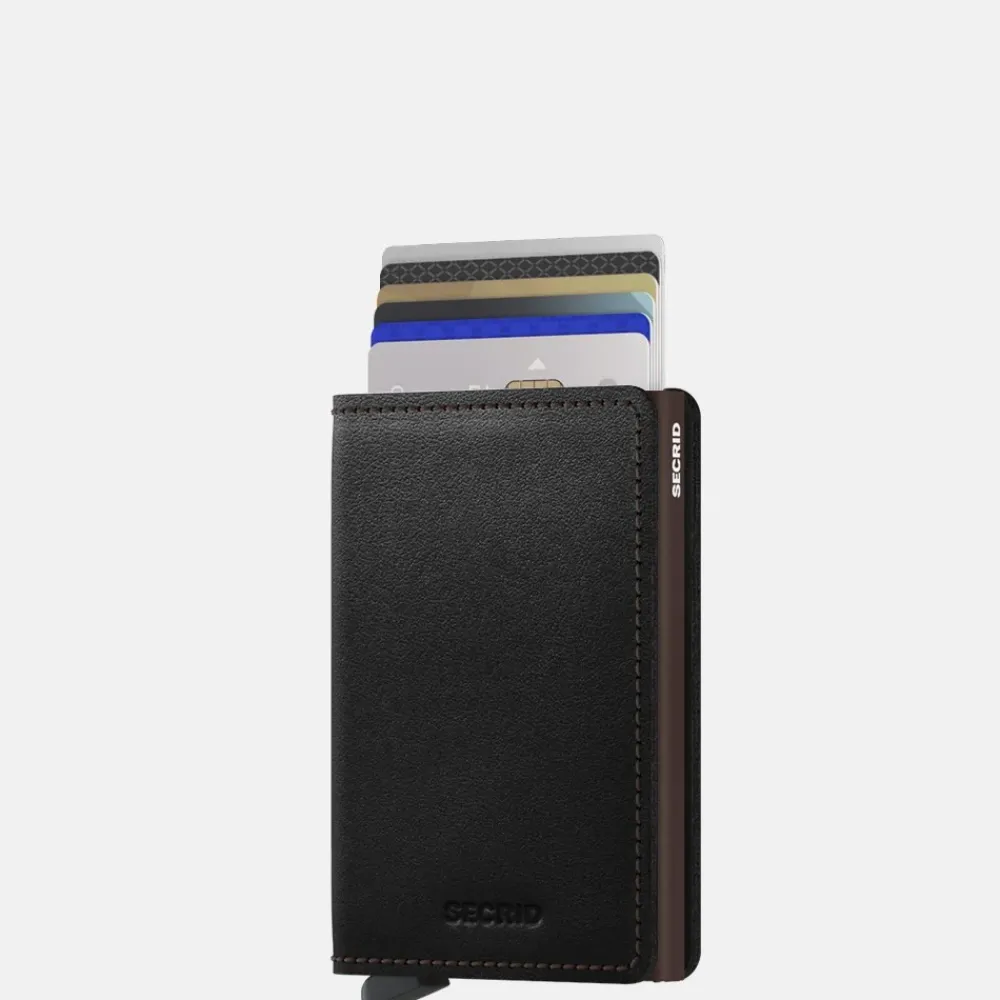 Pasjeshouders | Gepersonaliseerde Portemonnees^Secrid Slimwallet pasjeshouder original black-brown
