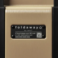Handbagage Koffers^Senz Foldaway handbagage koffer opvouwbaar 55 cm champagne brown