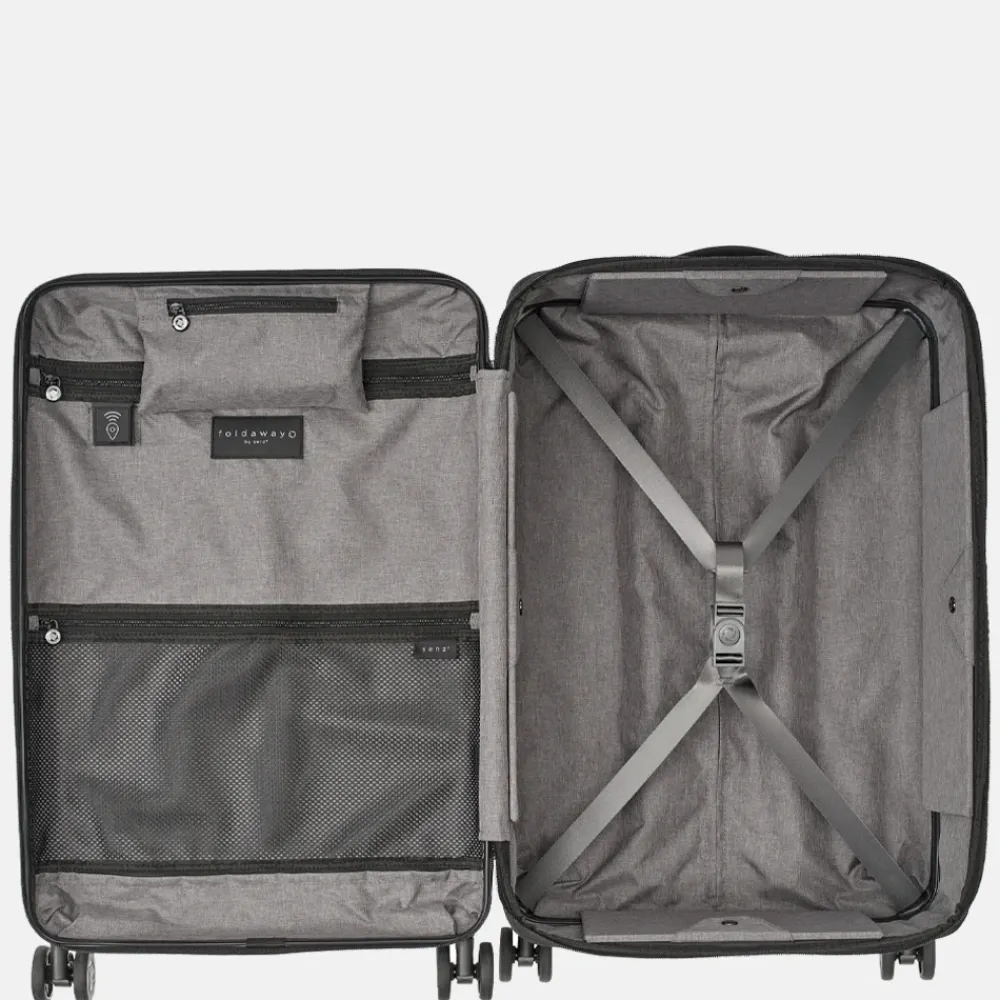 Reiskoffers^Senz Foldaway koffer opvouwbaar 66 cm silk grey