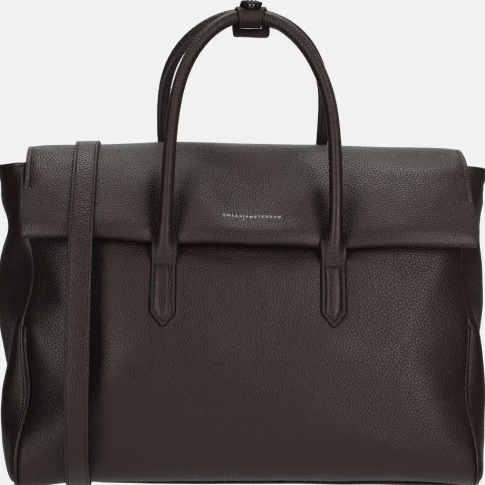 Handtassen^Smaak Amsterdam Barbra handtas XL dark chocolat