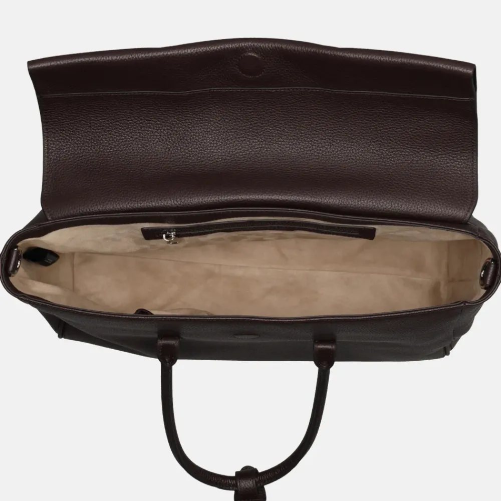 Handtassen^Smaak Amsterdam Barbra handtas XL dark chocolat