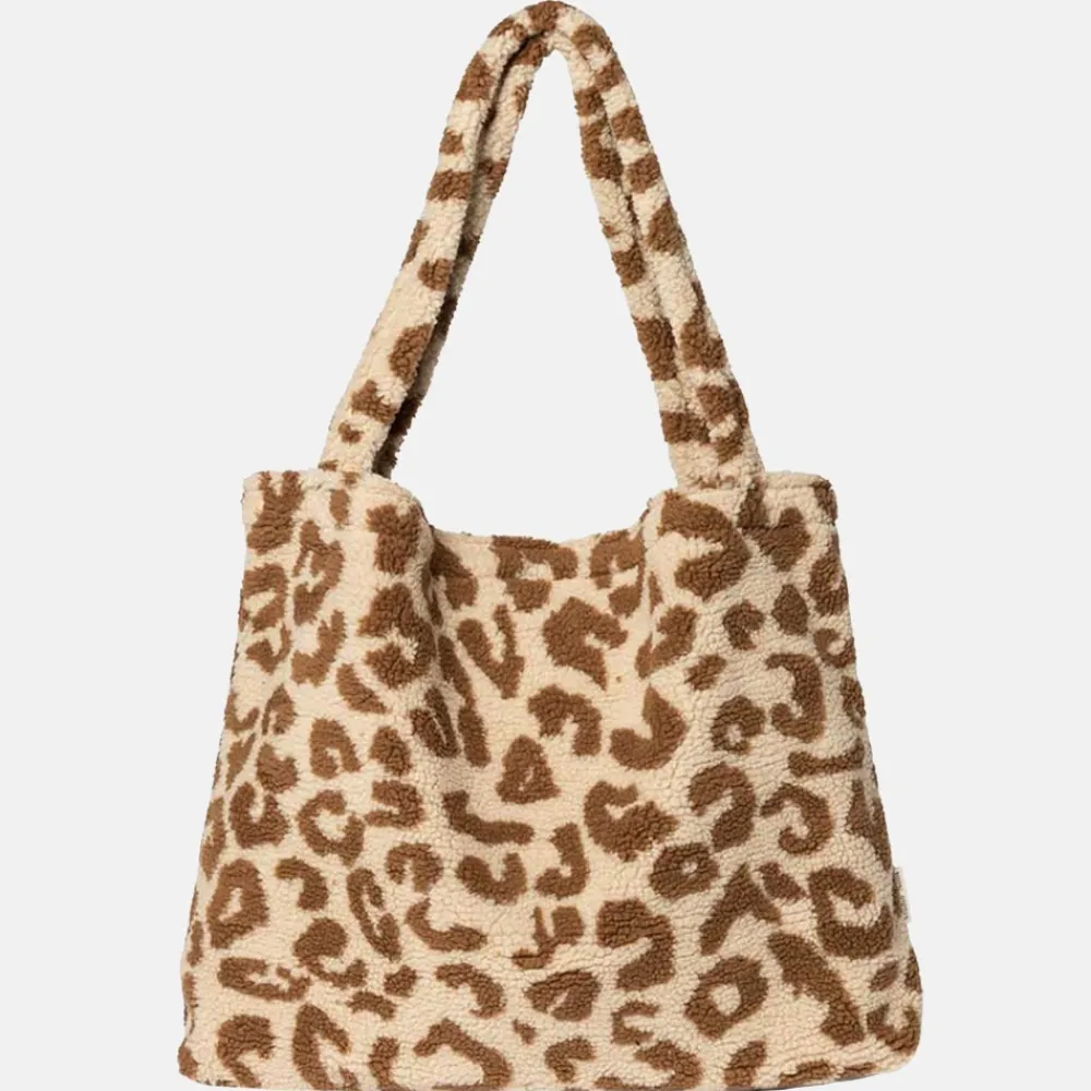 Luiertassen | Shoppers^Studio Noos Mom-Bag shopper teddy leopard ecru