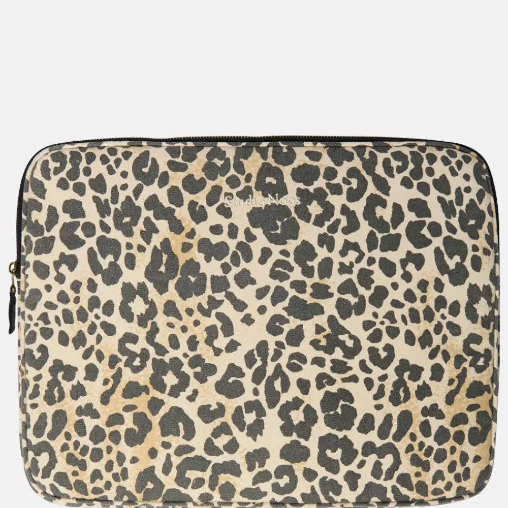 School Accessoires | Laptophoezen^Studio Noos Soft Cotton laptophoes 13 inch leopard