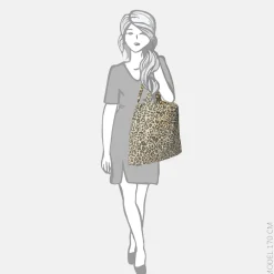 Shoppers^Studio Noos soft cotton Mom bag shopper leopard