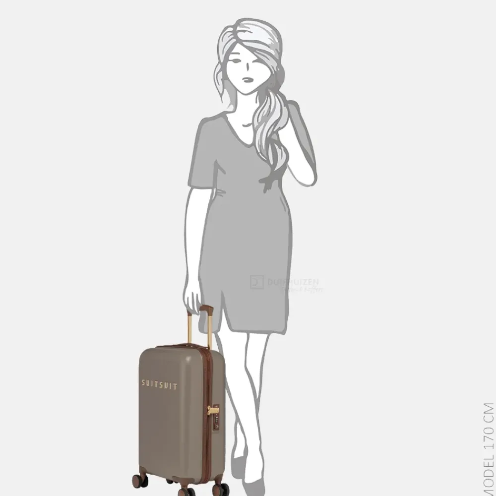 Handbagage Koffers^Suitsuit Fab Seventies handbagage koffer 55 cm taupe