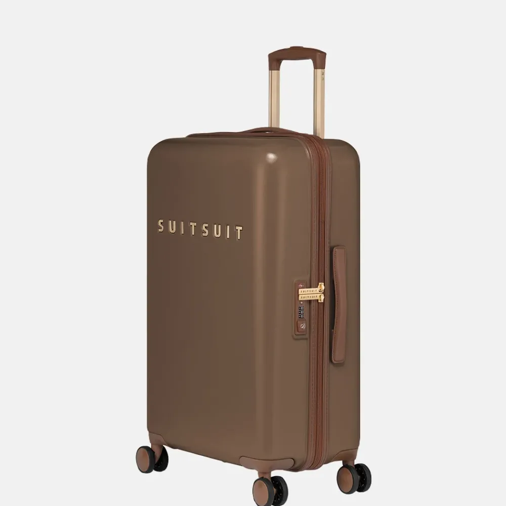 Reiskoffers^Suitsuit Fab Seventies koffer 66 cm cocoa brown