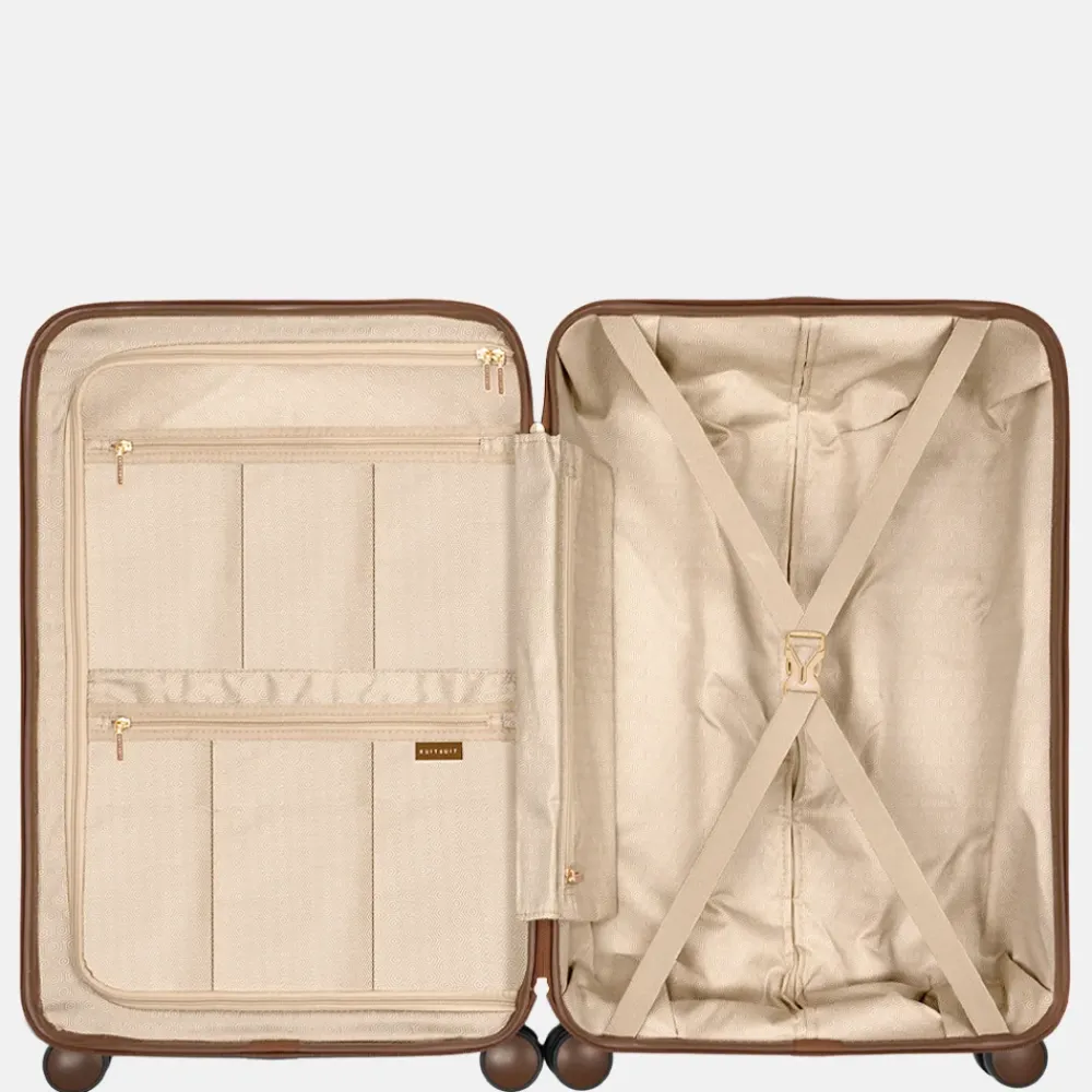 Reiskoffers^Suitsuit Fab Seventies koffer 66 cm cocoa brown