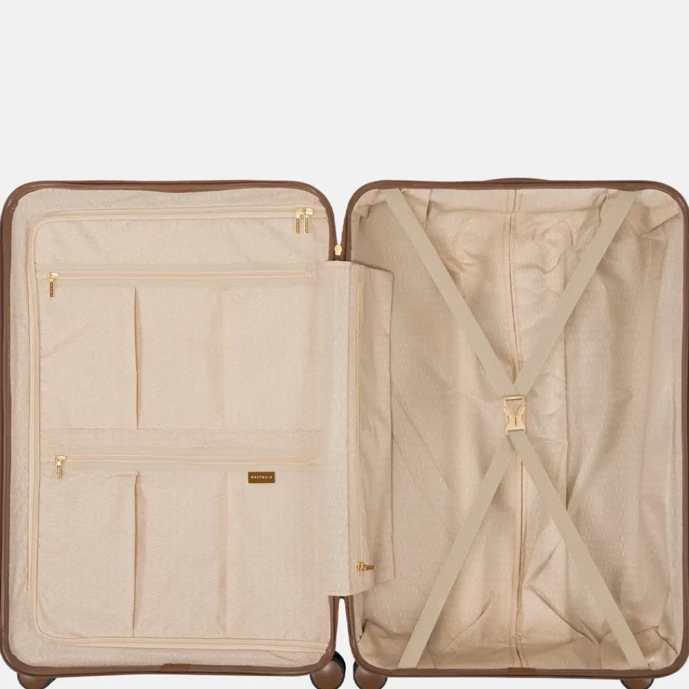 Reiskoffers^Suitsuit Fab Seventies koffer 76 cm taupe