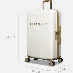 Reiskoffers^Suitsuit Fusion reiskoffer 66 cm white swan