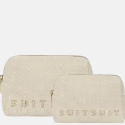 Toilettassen^Suitsuit Fusion toilettas raw cotton