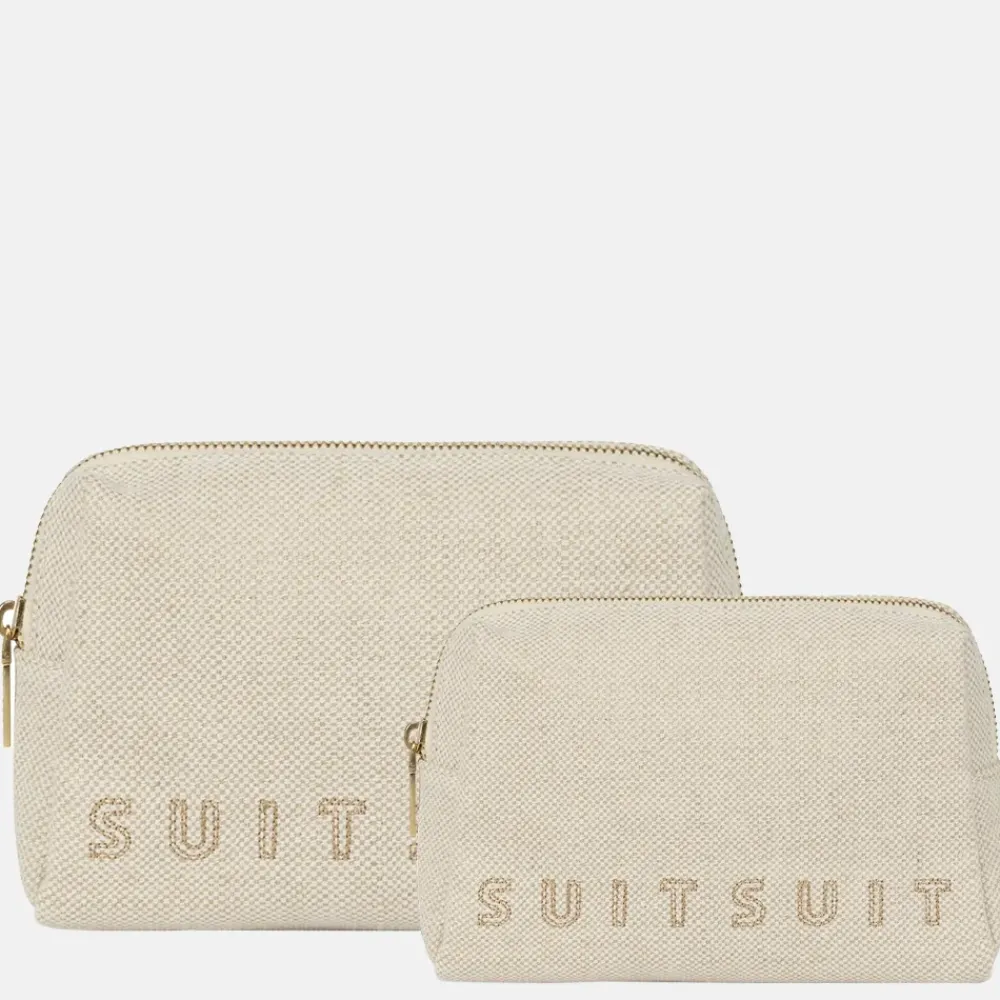 Toilettassen^Suitsuit Fusion toilettas raw cotton
