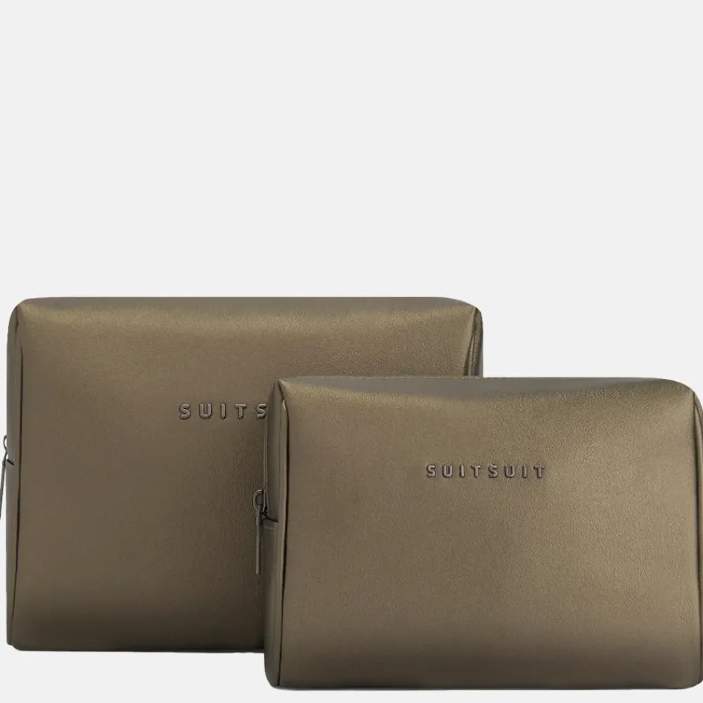 Toilettassen | Beautycases^Suitsuit Starlight toilettas set van 2 anthique bronze