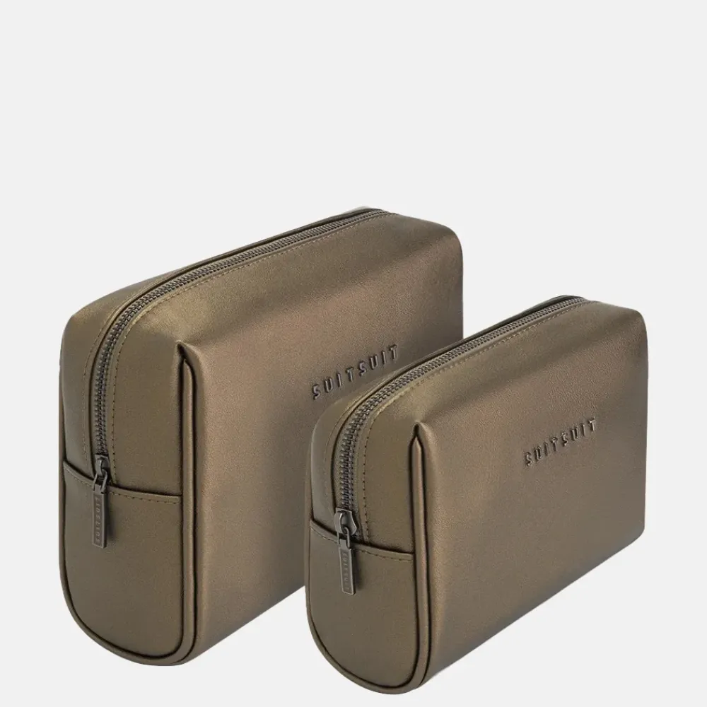 Toilettassen | Beautycases^Suitsuit Starlight toilettas set van 2 anthique bronze