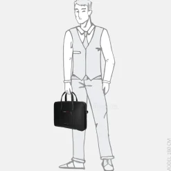 Heren Laptoptassen^Tommy Hilfiger Central slim laptoptas 16 inch black