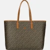 Shoppers^Tommy Hilfiger Monoplay leather handle tote black/tan mix