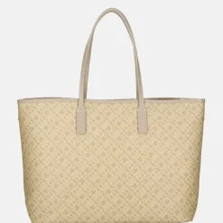 Shoppers^Tommy Hilfiger Monoplay leather handle tote shopper beige