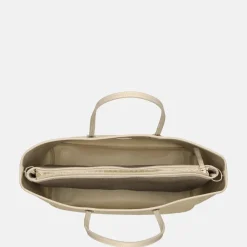 Shoppers^Tommy Hilfiger Monoplay leather handle tote shopper beige