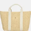 Shoppers^Tommy Hilfiger Riet Spring logo shopper beige