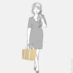 Shoppers^Tommy Hilfiger Riet Spring logo shopper beige