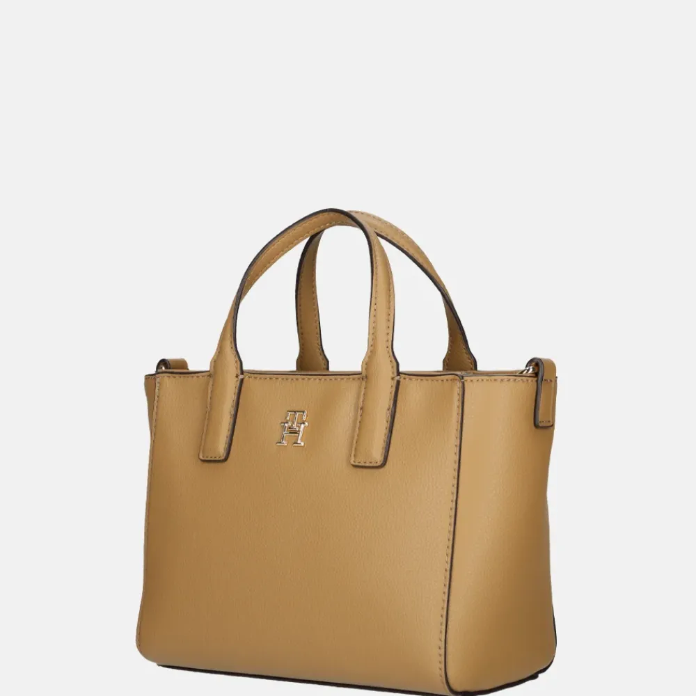 Handtassen^Tommy Hilfiger soft logo mini tote handtas safari canvas
