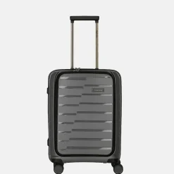 Handbagage Koffers^Travelite Air Base Frontpocket handbagage koffer 55 cm antraciet
