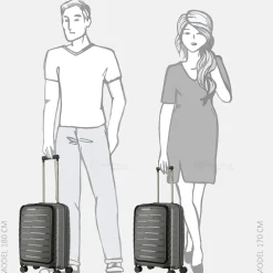 Handbagage Koffers^Travelite Air Base Frontpocket handbagage koffer 55 cm antraciet