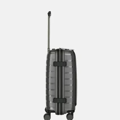 Handbagage Koffers^Travelite Air Base Frontpocket handbagage koffer 55 cm antraciet