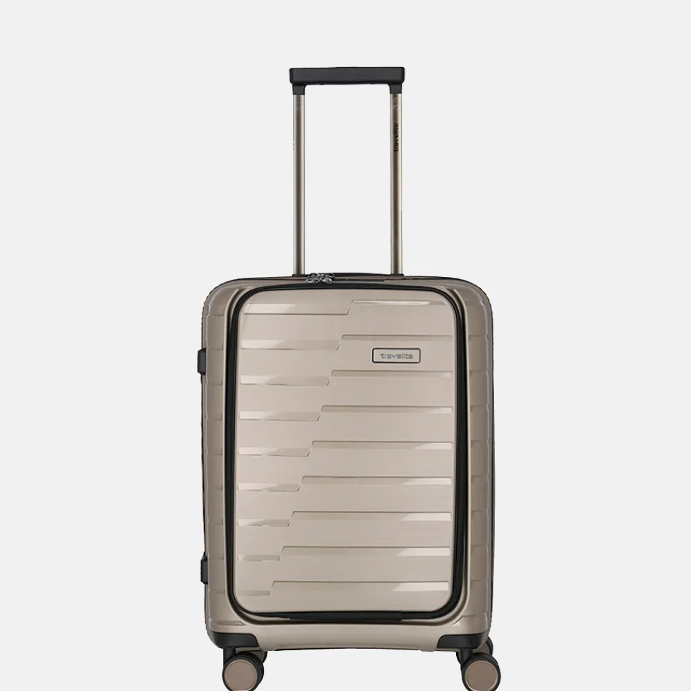 Handbagage Koffers^Travelite Air Base handbagage koffer 55 cm champagne