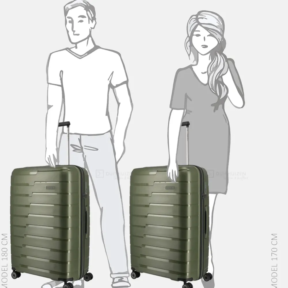 Handbagage Koffers^Travelite Air Base handbagage koffer 77 cm olive