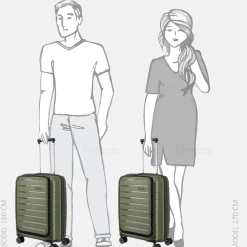 Handbagage Koffers^Travelite Air Base handbagage koffer 55cm olive