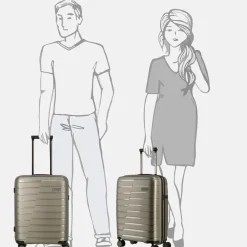 Handbagage Koffers^Travelite Air Base handbagage koffer 55 cm champagne