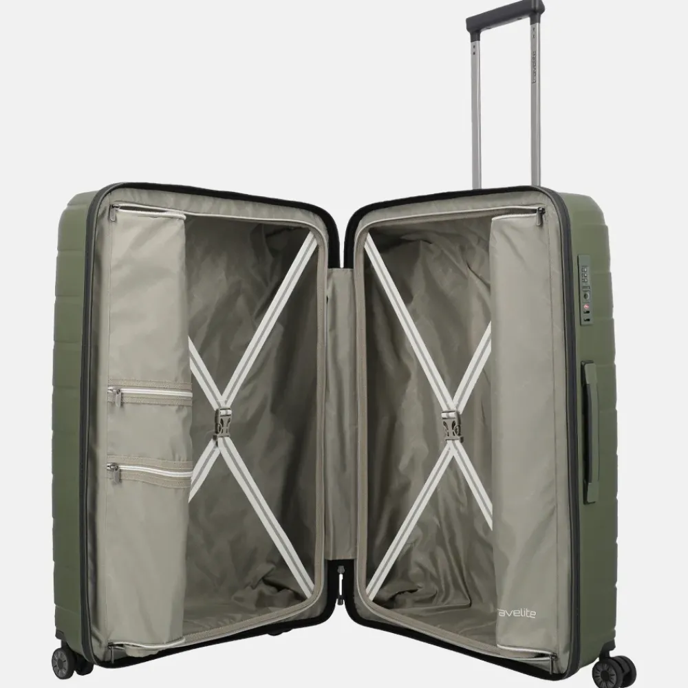Handbagage Koffers^Travelite Air Base handbagage koffer 77 cm olive