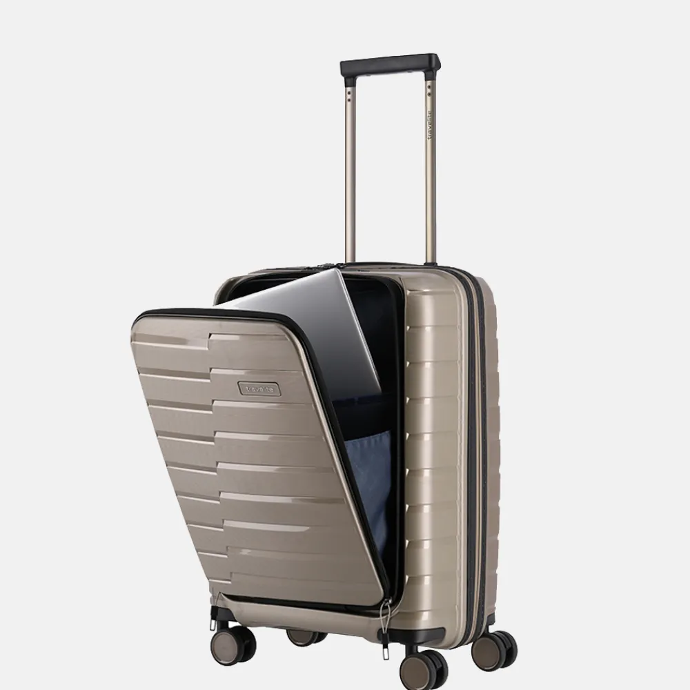 Handbagage Koffers^Travelite Air Base handbagage koffer 55 cm champagne