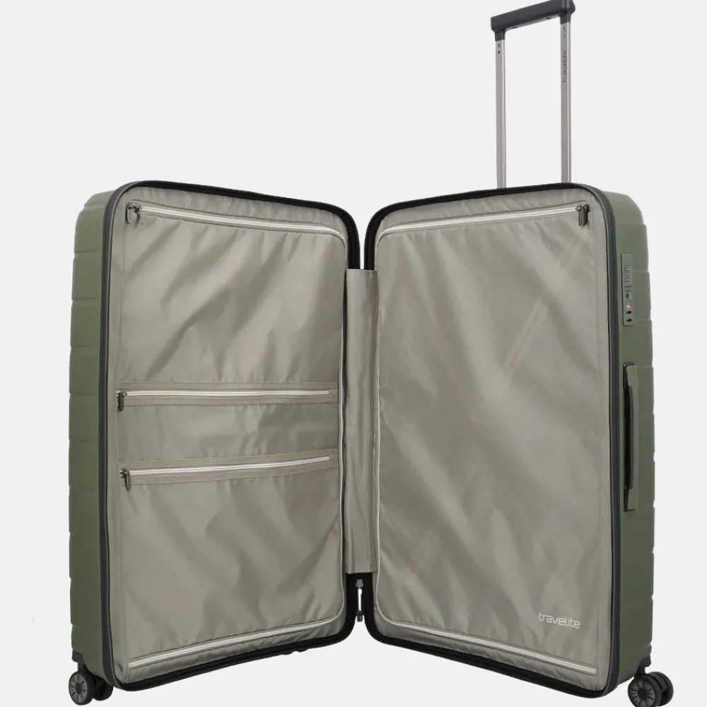 Handbagage Koffers^Travelite Air Base handbagage koffer 77 cm olive