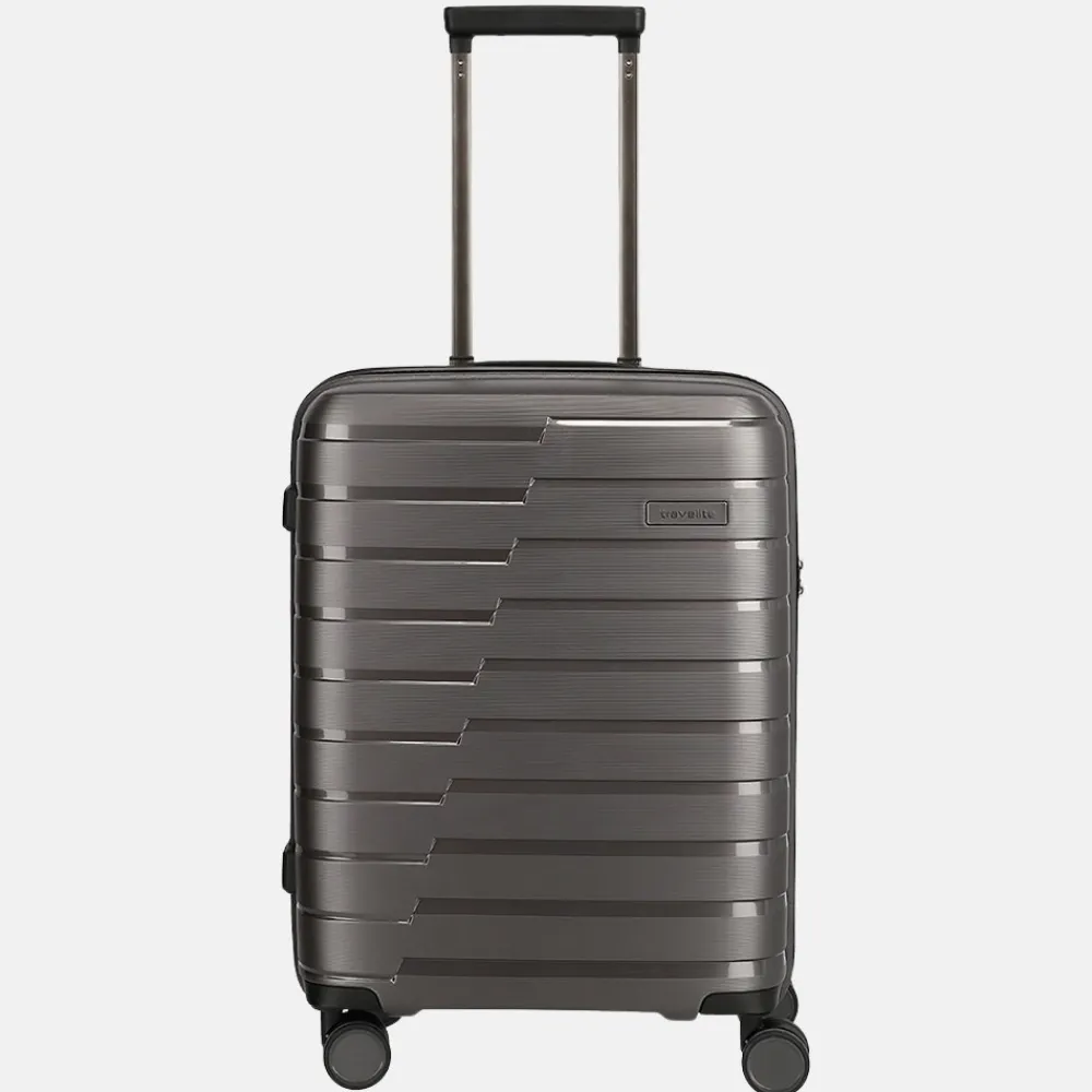 Handbagage Koffers^Travelite Air Base koffer 55 cm antraciet