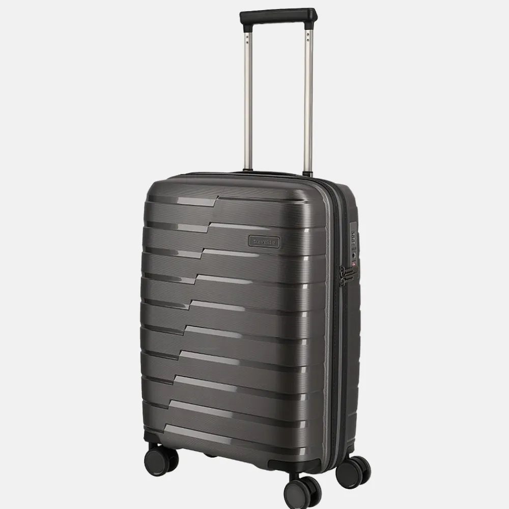 Handbagage Koffers^Travelite Air Base koffer 55 cm antraciet