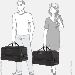 Reistassen Op Wielen^Travelite Basics reistas 70 cm black/orange