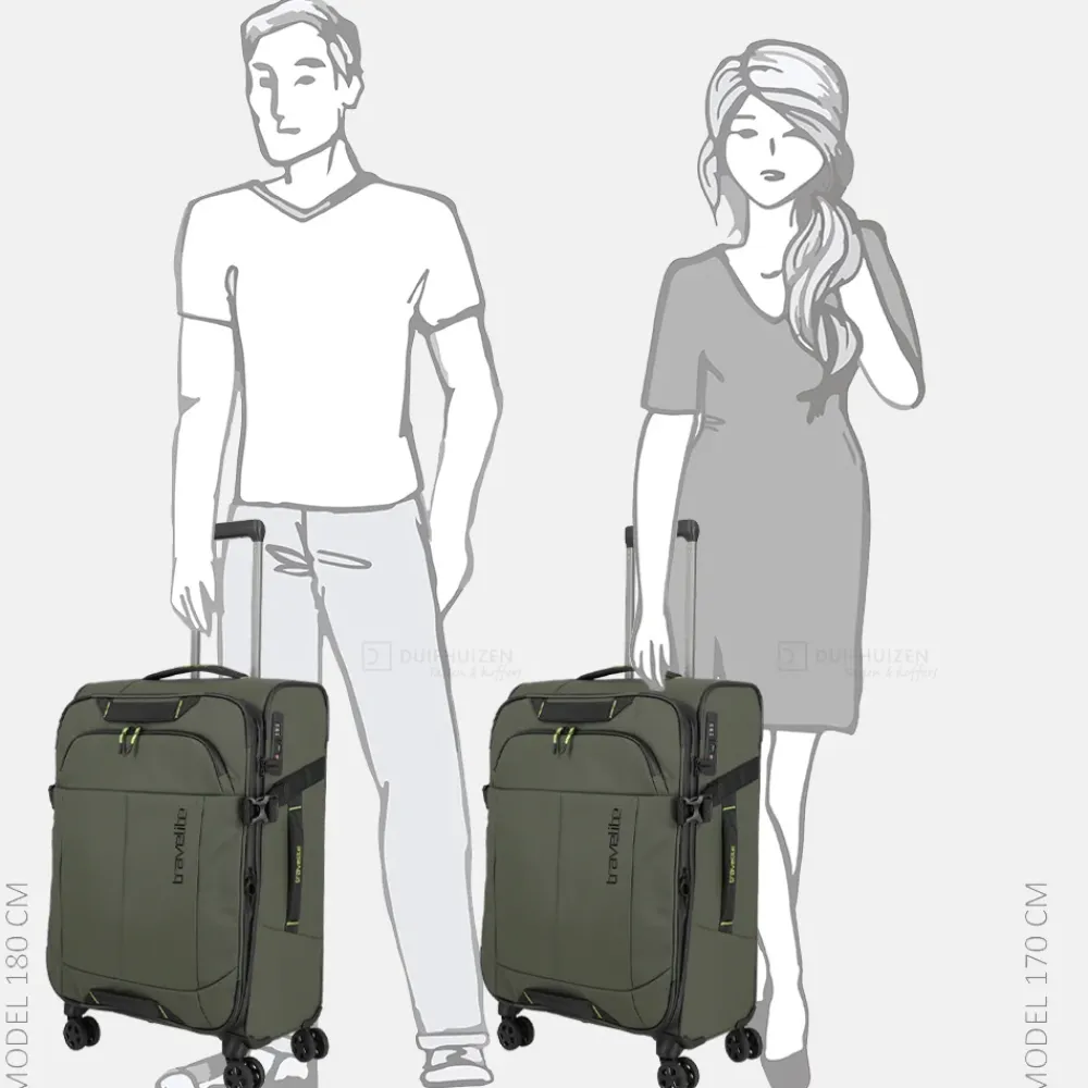 Reiskoffers^Travelite Briize koffer 67 cm M expandable khaki