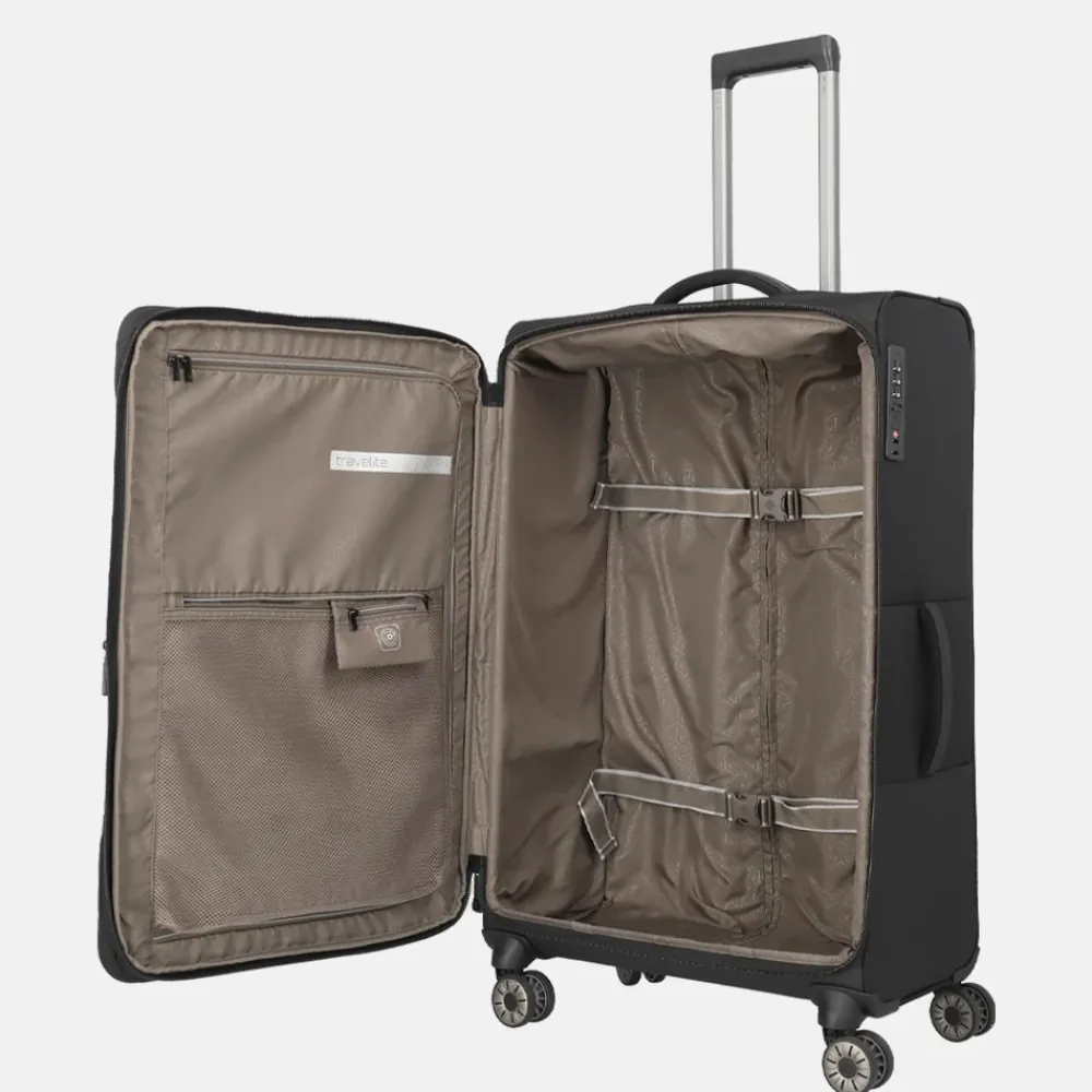 Reiskoffers^Travelite Crosslite 5.0 reiskoffer 77 cm black