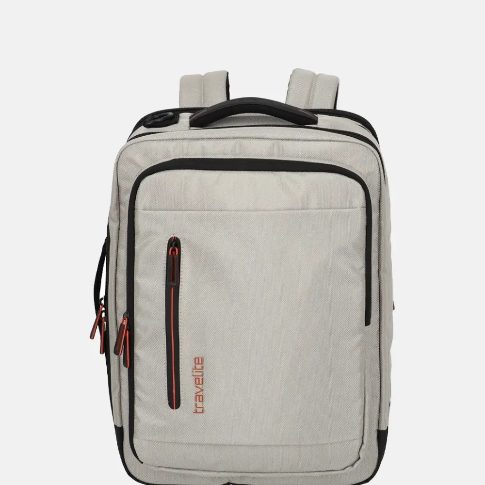 Handbagage Tassen | Underseaters^Travelite Crosslite 5.0 underseater rugzak 15 inch beige
