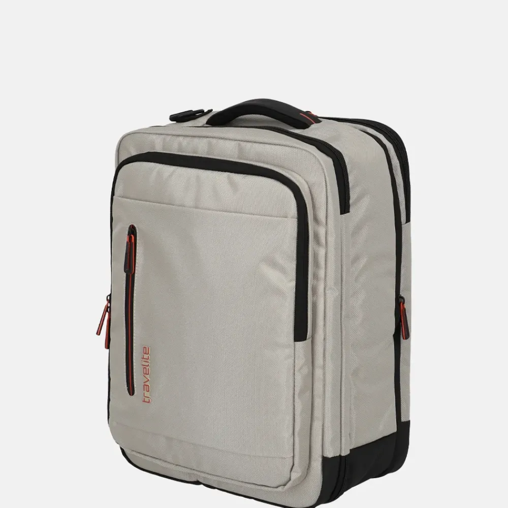 Handbagage Tassen | Underseaters^Travelite Crosslite 5.0 underseater rugzak 15 inch beige