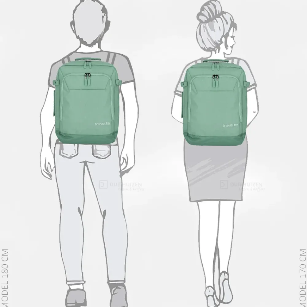 Vrijetijd Rugzakken^Travelite Kick Off Cabin Size backpack/weekender rugzak sage