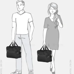 Schoudertassen^Travelite Miigo boardbag black