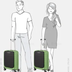 Handbagage Koffers^Travelite Mooby frontpocket handbagage koffer 55 cm green