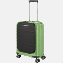 Handbagage Koffers^Travelite Mooby frontpocket handbagage koffer 55 cm green