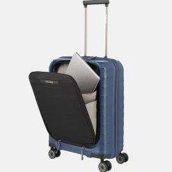 Handbagage Koffers^Travelite Mooby frontpocket handbagage koffer 55 cm blue