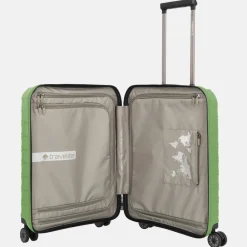 Handbagage Koffers^Travelite Mooby frontpocket handbagage koffer 55 cm green
