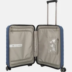 Handbagage Koffers^Travelite Mooby frontpocket handbagage koffer 55 cm blue