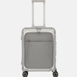 Handbagage Koffers^Travelite Next 2.0 Frontpocket handbagage koffer 55 cm silver